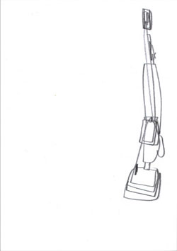 Lutz Möller, "Staubsauger", Bleistift auf Papier, 21 x 15 cm, Foto Hans Wesker
