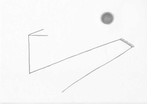 Lätitia Norkeit, Gefüge, 2015, Zeichnung ( Bleistift, Papier ), 21 x 29,7cm aus der Wandinstallation "Gefüge" bestehend aus ca. 90 Zeichnungen, Abbildung © Lätitia Norkeit